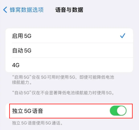 抱由镇苹果14维修分享iPhone 14 Pro如何开启VoNR 