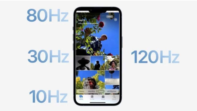 抱由镇苹果14维修分享iPhone 14有高刷吗 