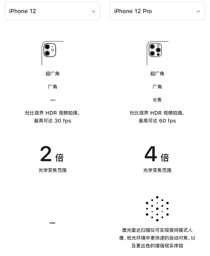 抱由镇苹果手机维修分享苹果 iPhone 12 与 iPhone 12 Pro 选哪款 